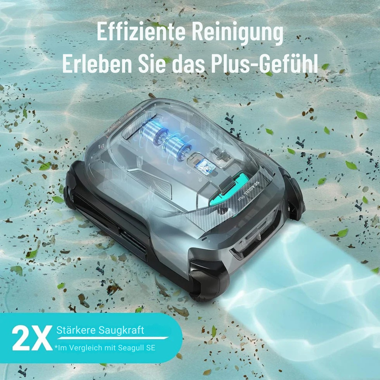 AquaGlanz™ Kabelloser Poolreiniger