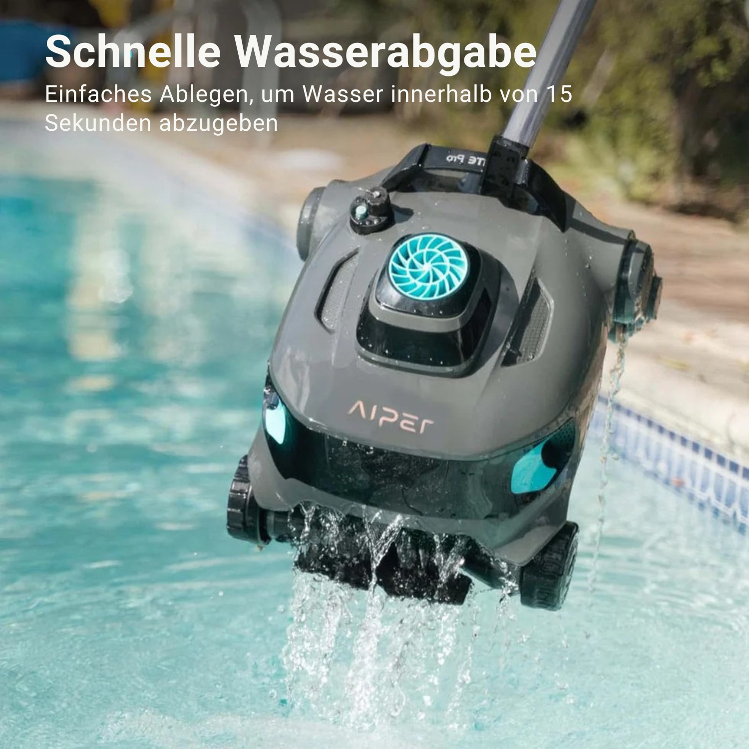AquaGlanz™ Kabelloser Poolreiniger
