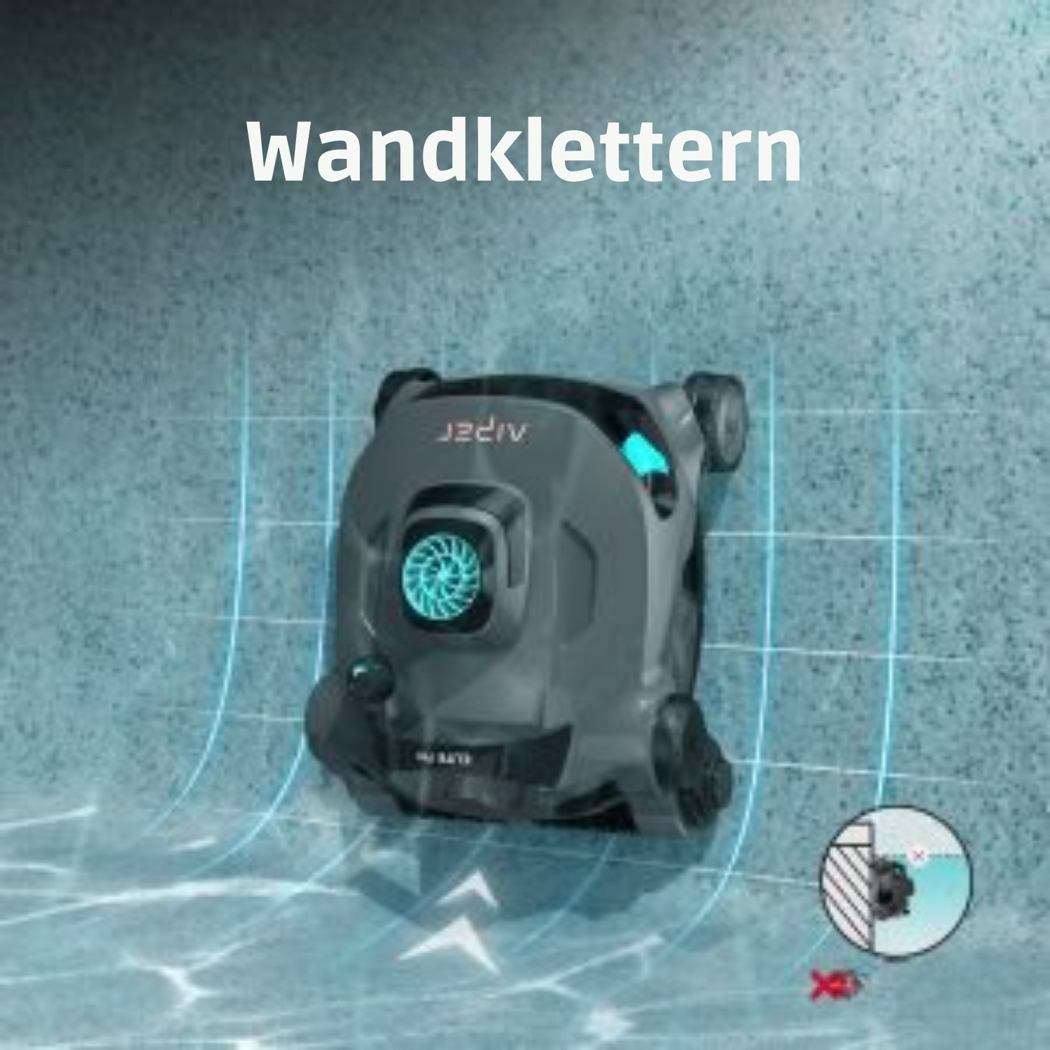 AquaGlanz™ Kabelloser Poolreiniger